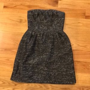 Strapless black dress